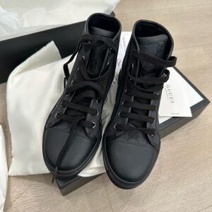 Gucci Black Lace-Up Boots